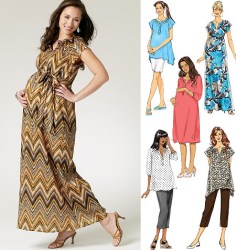 5763 EZ MATERNITY TOP DRESS BELT SHORTS PANTS PATTERN 8-16